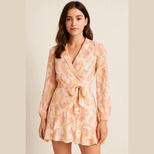 Rococo Sand Emily Wrap Mini Dress